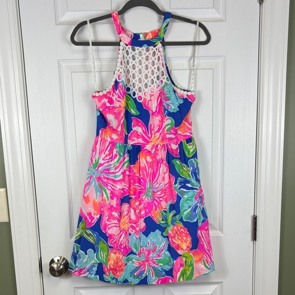 Lilly Pulitzer Kinley dress beckon blue jungle utopia sz 4
